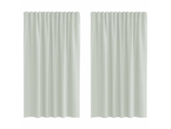 Maison Exclusive - Cortinas De Voile Con Ojales Para Barra, 2 Unidades, Gris Claro