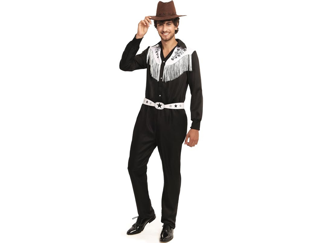 Disfraz de Vaquero Viejo Oeste blanco y negro para hombre