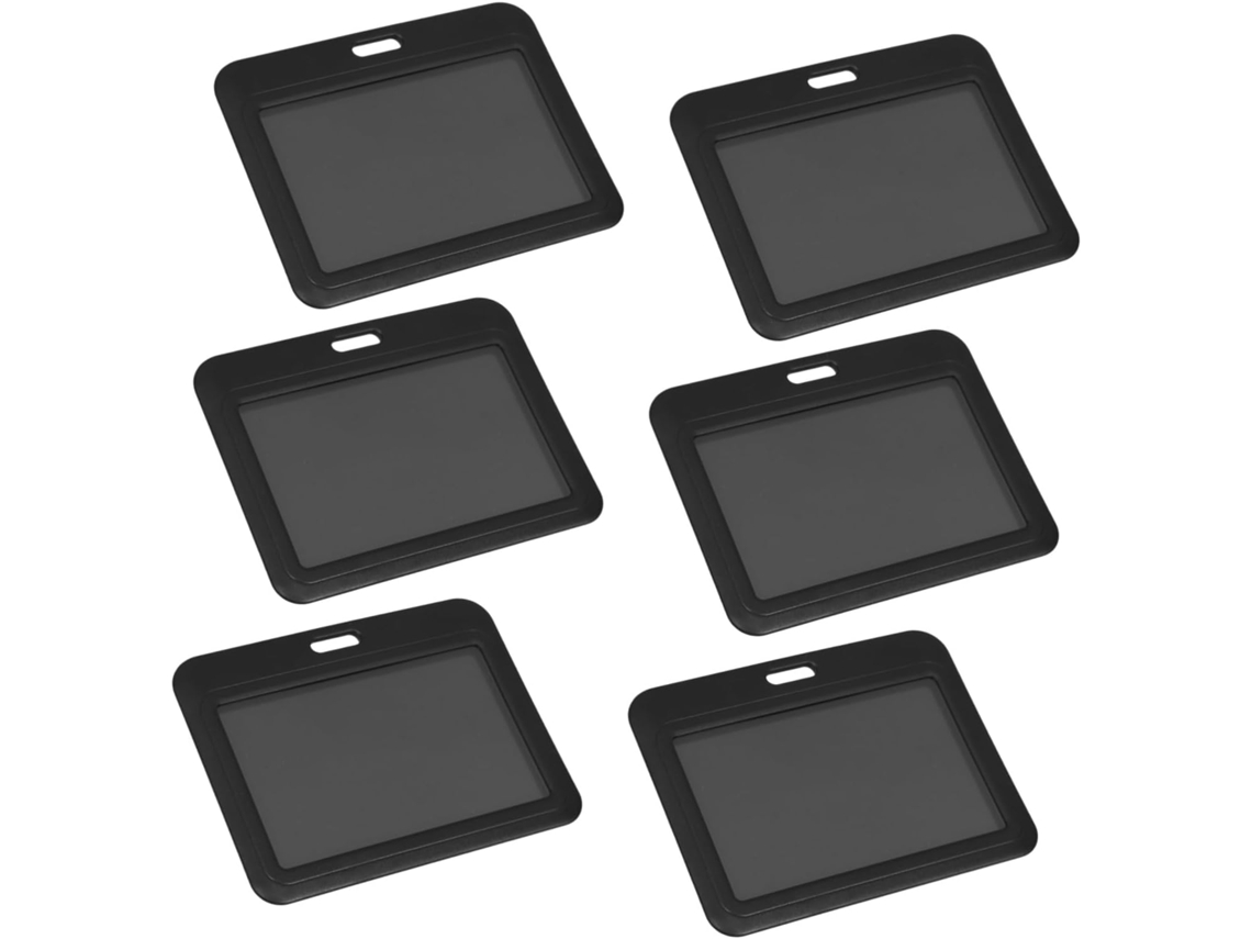 Conjunto De 6 Porta-cartões De Plástico Transparentes Para Crachás.