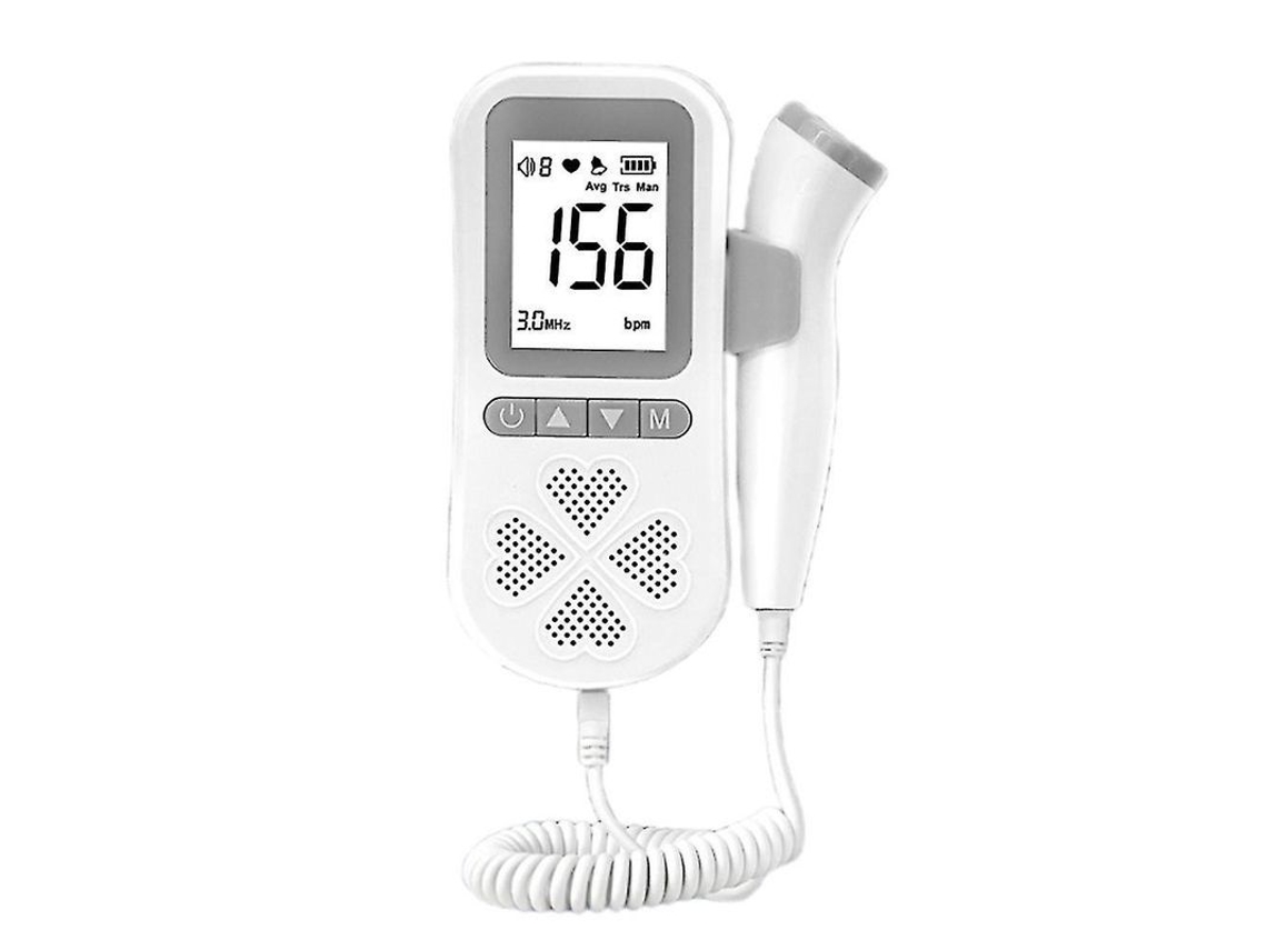 Monitor De Frecuencia Cardíaca Fetal Doppler Para El Embarazo Con Pantalla Lcd Y Volumen Ajustable.