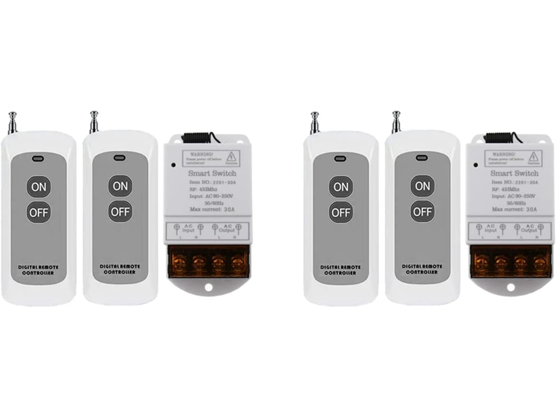 2 Interruptores Remotos De 433 Mhz, Ca 110 V/120 V/220 V/30 A, Relé De 1 Canal