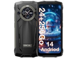 Smartphone OSCAL Pilot2 Robusto 256Gb 6 5 120Hz 50Mp 8800Mah Celular Ip68 Nfc Gps Dual Sim Negro