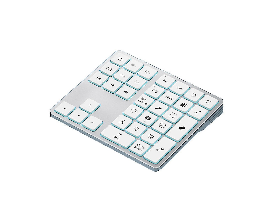 Teclado Bluetooth retroiluminado para Procreate, teclado numérico recargable, atajos de dibujo para Grap Everley891