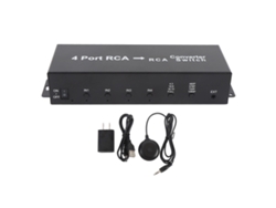 Conmutador Av De 4 Puertos Compatible Con 1080p 4:3 16:9 16:10 Para Vhs, Vcr Y Reproductores De Dvd. Enchufe Estadounidense.