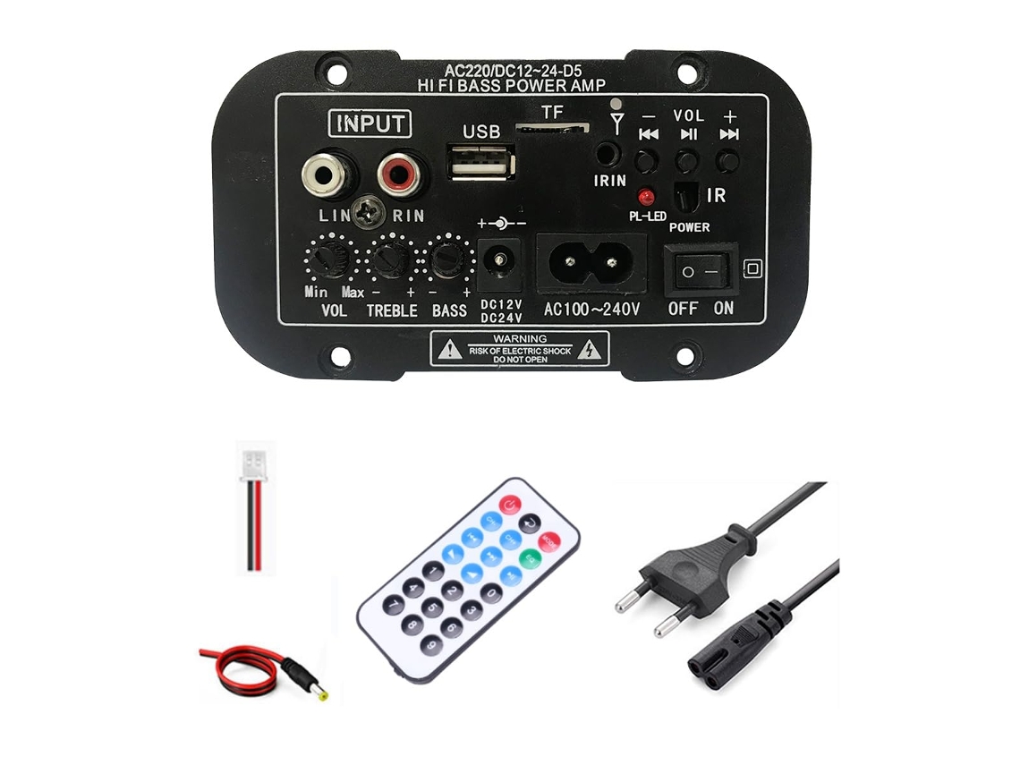 Placa amplificadora Bluetooth SFUSHOS de 12 V y 24 A para amplificación de graves HiFi