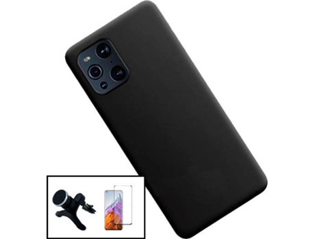 Carcasa, Protector y Soporte Auto Reforzado Oppo Find X3 Pro PHONECARE Silicone Negro