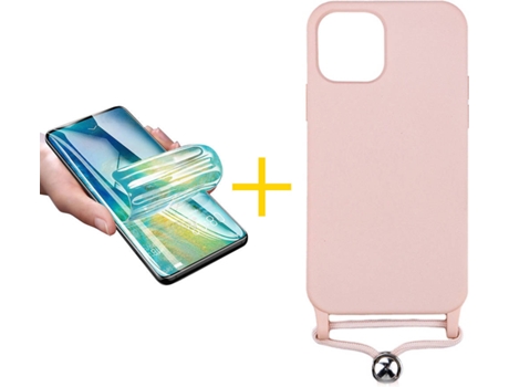 Carcasa + Protector de Pantalla para iPhone 11 Pro Max ACCETEL Rosa Pastel