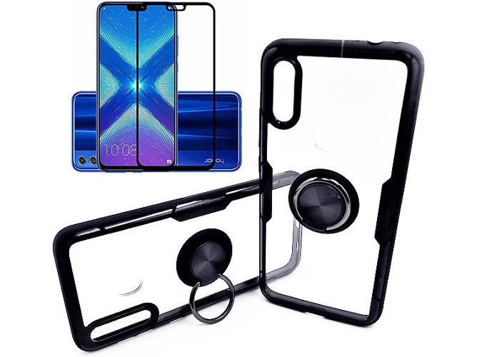 Kit Carcasa y Protector Cristal 5D Honor 8X Clear Armor Transparente