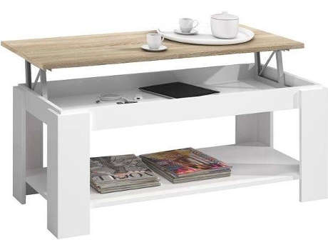Mueble de Apoyo HABITDESIGN Blanco Artik - Canadian (Melamina - 100 x 43–54 x 50 cm)