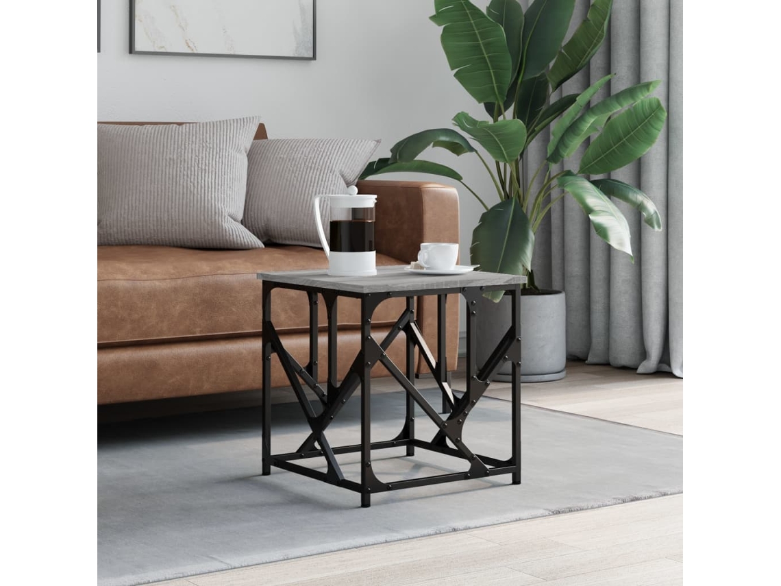 Mesa De Centro | Mesa De Café | Mesa De Salón Madera De Ingeniería Gris Sonoma 45x45x47,5 Cm