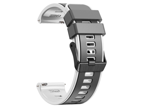 Correa de Silicona 22mm dos colores para Huawei Watch Buds/GT 3 SE/GT 3 Pro 46mm - gris/blanco
