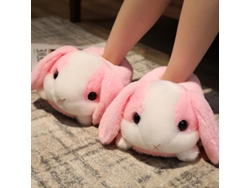 Pantuflas De Peluche Con Forma De Conejo, Hámster O Perro, Cómodas Y Antideslizantes Para El Invierno.
