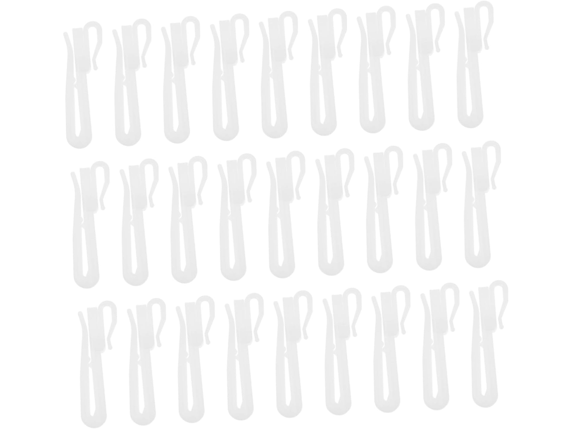 Juego de 200 ganchos decorativos para cortinas de plástico, fáciles de instalar, Vayotoy