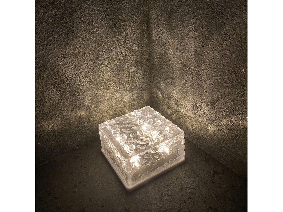 Lámpara Solar Con Forma De Bloque De Hielo, Con 4 Led, Resistente Al Agua, Para Jardín, Patio Y Caminos Exteriores.