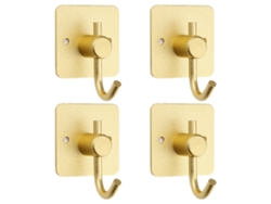 KOFIHETY Ganchos Adhesivos, Ganchos de Pared para Toallas, Batas o Chaquetas, Cocina o Baño - 4 Piezas