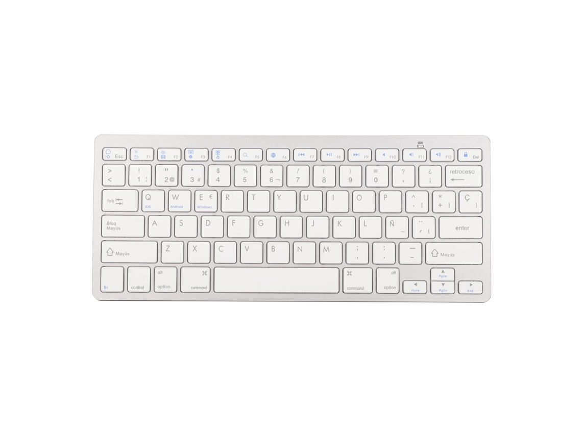 Teclado Inalámbrico Ultraligero, Ergonómico Y Compacto Para Sistemas Operativos Ios, Android Y Windows.