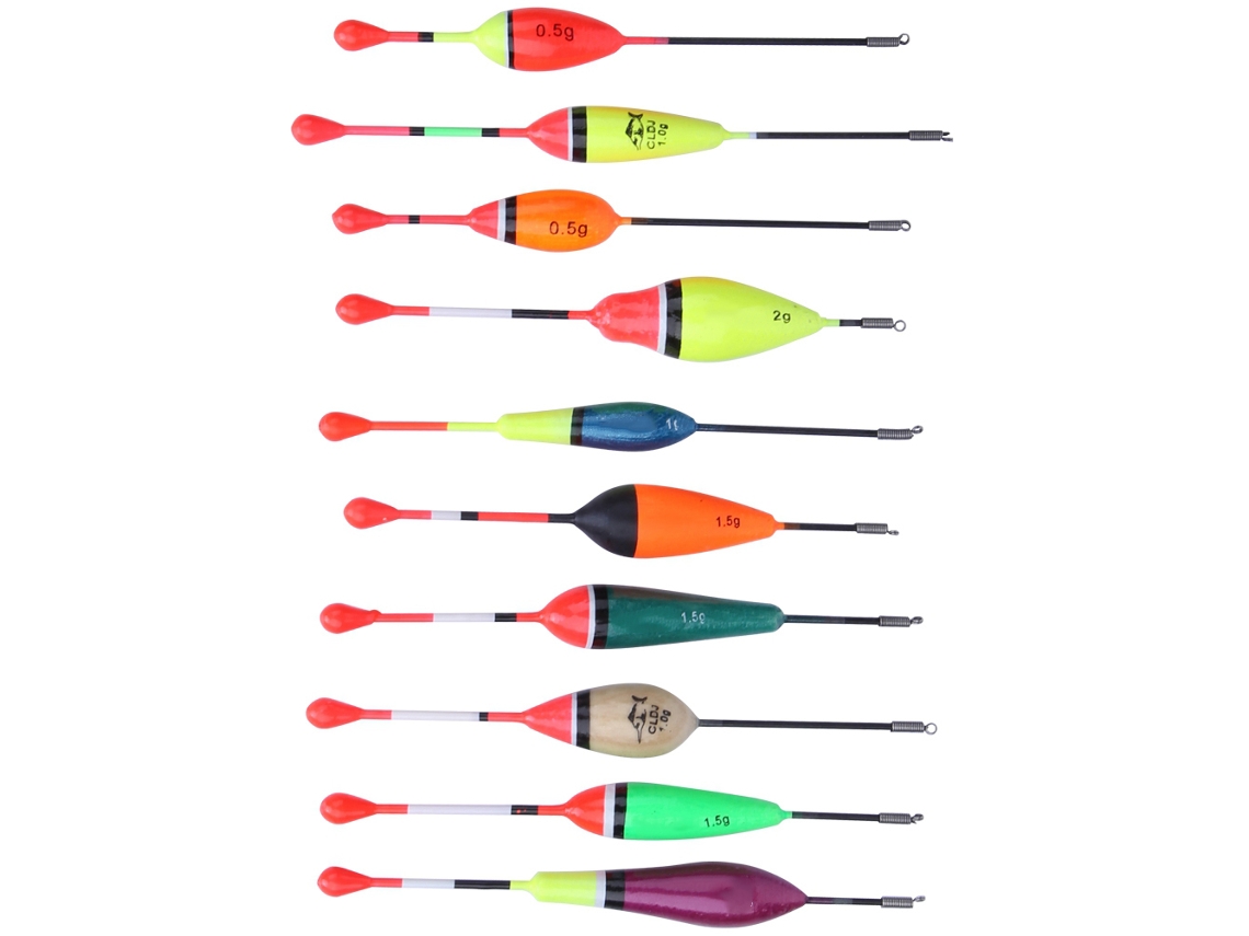 10 Peças Conjunto De Flutadores De Pesca Oval Em Madeira Balsa Portátil Acessório De Tackle