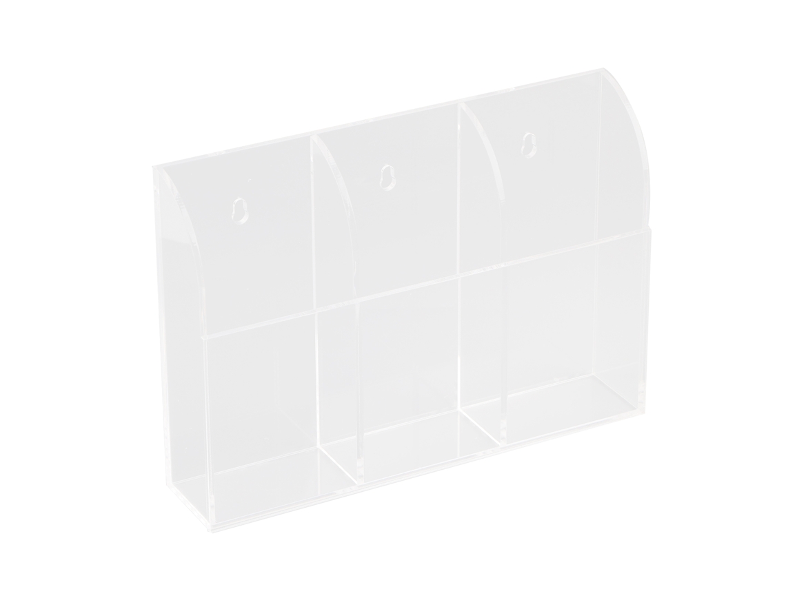 Soporte Acrílico Para Mando A Distancia De Aire Acondicionado, Caja De Almacenamiento De Pared De 3 Compartimentos