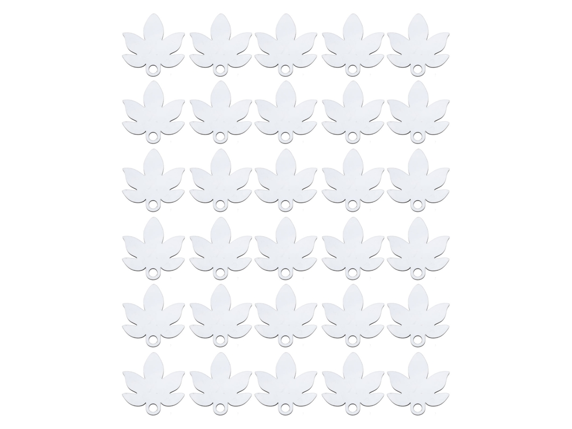 30 Piezas De Placas De Identificación En Blanco De Mdf Con Forma De Hoja De Arce Para Sublimación, Tapas De Vasos De 40 Oz.