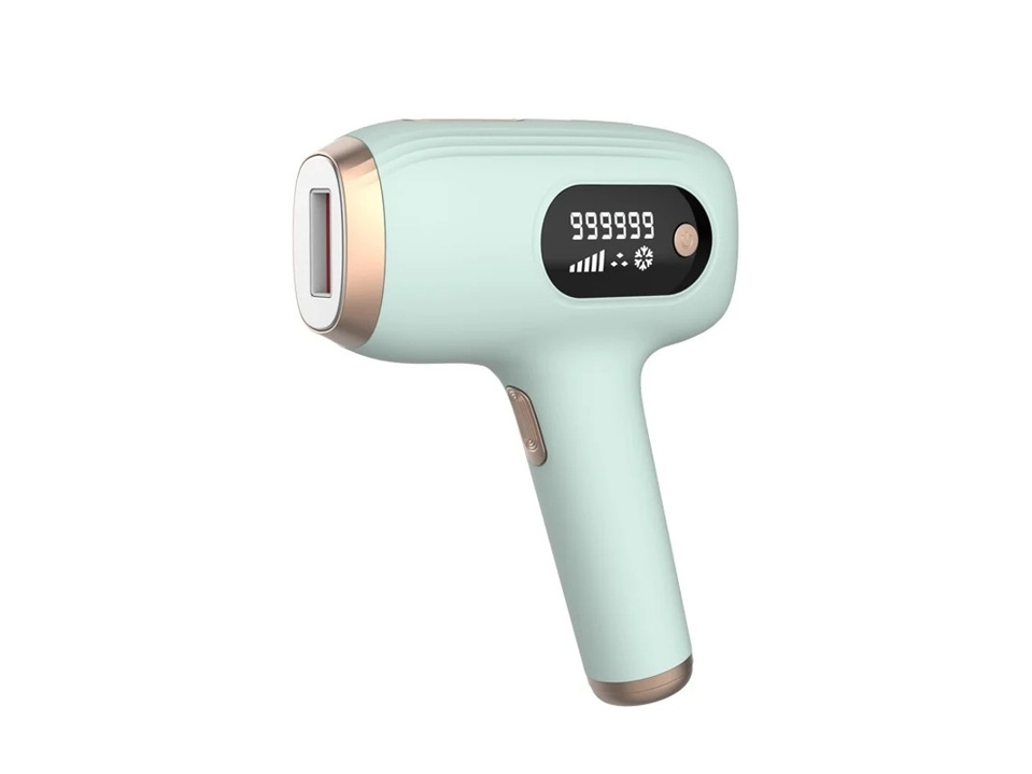 Depiladora de luz IPL con luz de enfriamiento y 5 niveles de potencia. Regalo de cumpleaños. 900.000 tratamientos. Gafas protectoras. Verde. Yizhood.