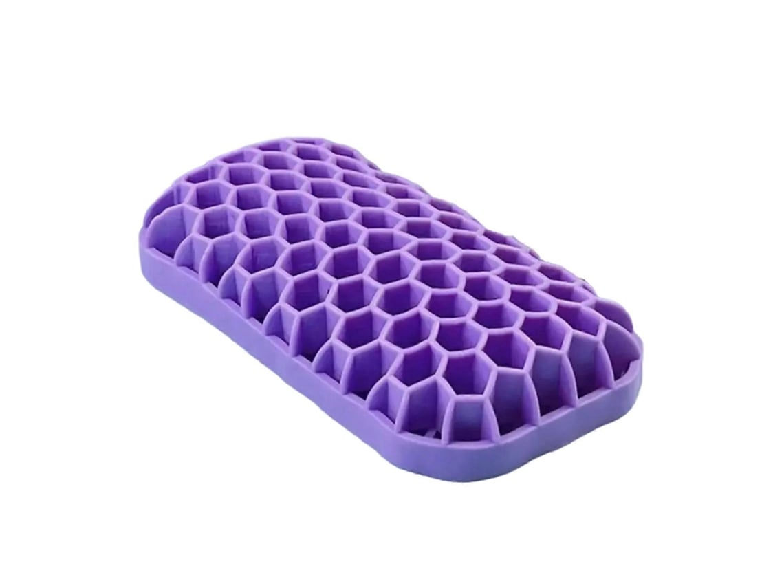 Reposamuñecas para ratón, alfombrilla refrigerante para ratón, reposamuñecas de escritorio con base antideslizante de panal, color púrpura Chennnls
