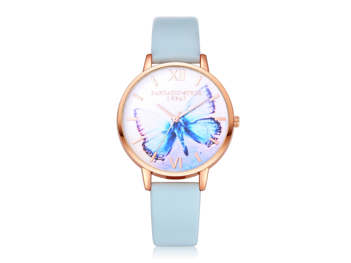Reloj De Pulsera De Cuarzo Para Mujer Gaiety, Elegante Diseño De Ojos, Correa De Pu Marrón.