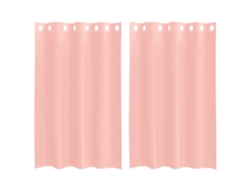 Maison Exclusive - Cortinas De Gasa Con Ojales 2 Uds Rosa 140x175 Cm