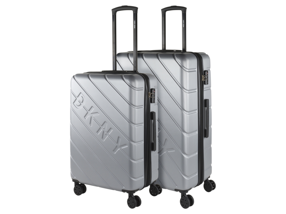 Juego De Maletas Rígidas Abs DKNY DKNY-911 Side Tracked plata (50X76x31 Cm - 100L)