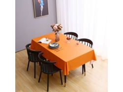 Rebe-mantel Rectangular De Pvc Color Solido Tangerina, Resistente Al Agua Y Aceite, 60x84 Pulgadas Para Mesa De Comedor, Fiesta Y Camping