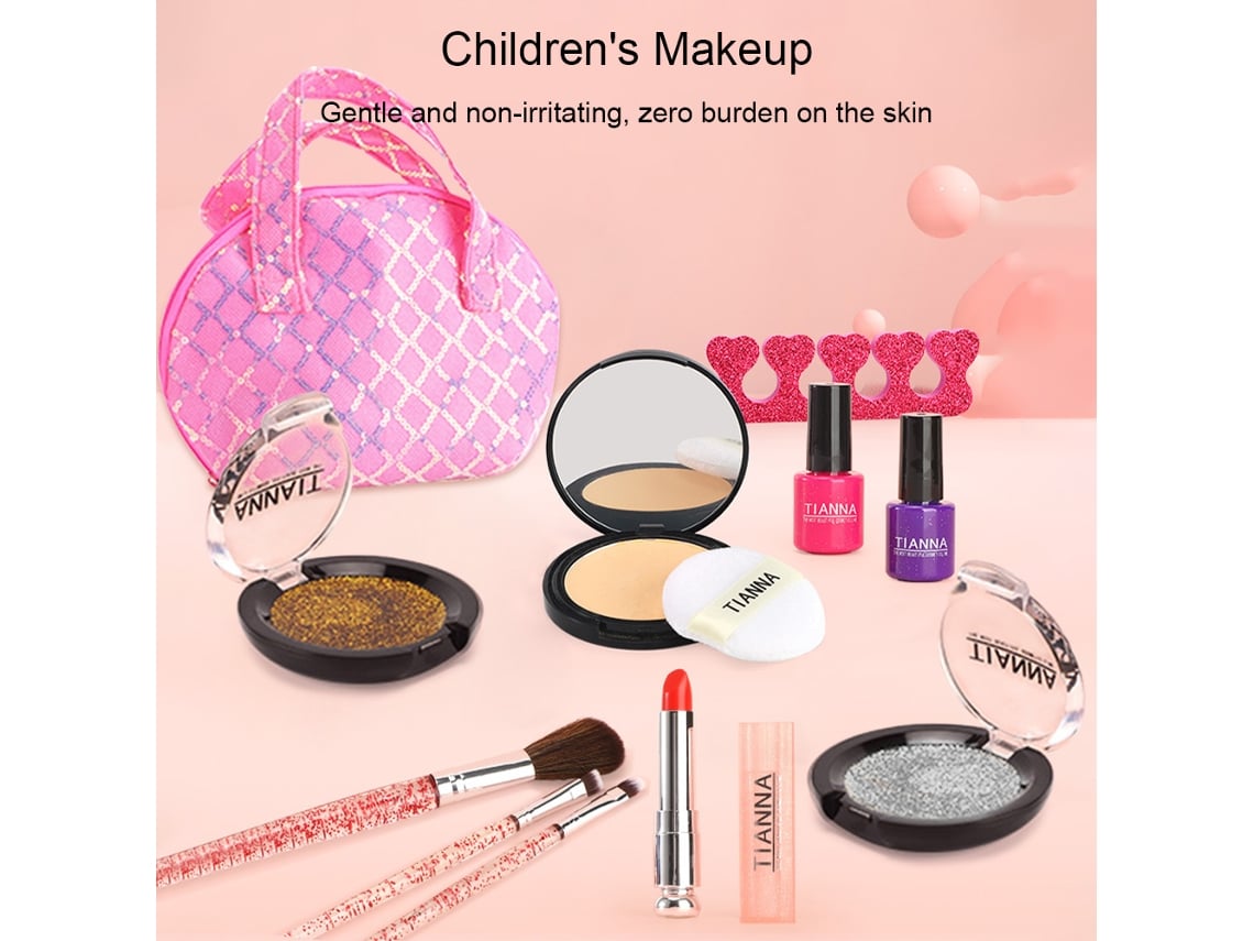 2026-kit De Maquillaje Para Niñas 12pcs Lavable Seguro Con Estuche Regalo De Cumpleaños Navidad