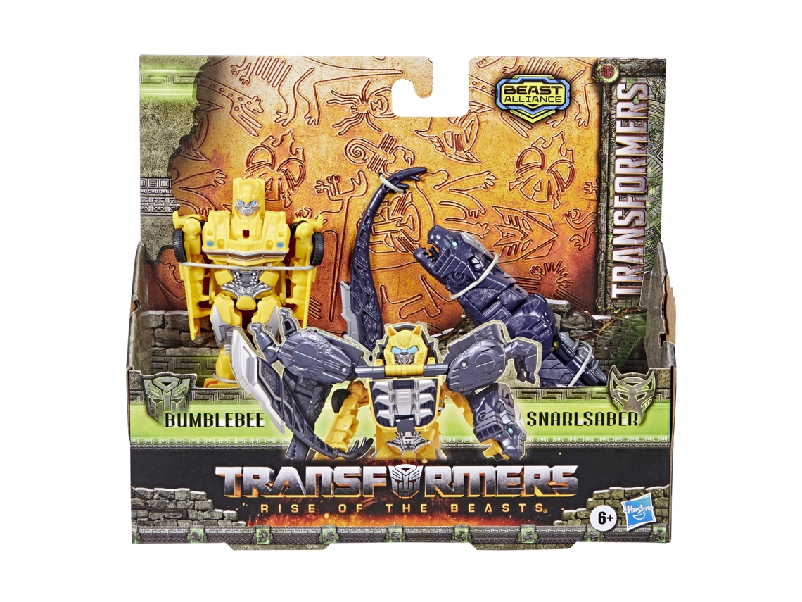 Figuras TRANSFORMERS Rise Of The Beasts Beast Alliance Beast Combiners: Bumblebee & Snarlsaber (Edad Mínima Recomendada: 6 años)