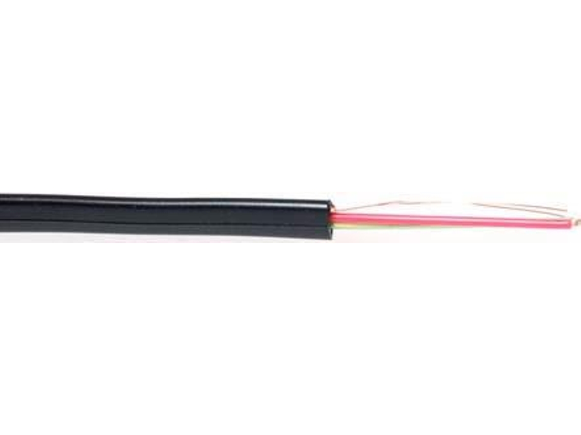 Cable plano modular de 6 conductores, negro. Cable modular de 6 conductores, 6c, negro, 100 m (td606z)