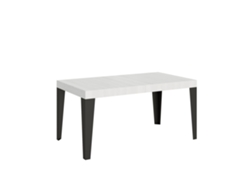 Mesa Extensible 160/244x80 cm Gris Blanco Llama Patas Antracita Itamoby