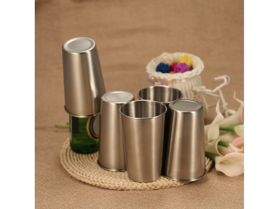 Vasos De Acero Inoxidable De 500 Ml, Resistentes A Caídas, Ideales Para Fiestas, Camping Y Bebidas Frías O Calientes.