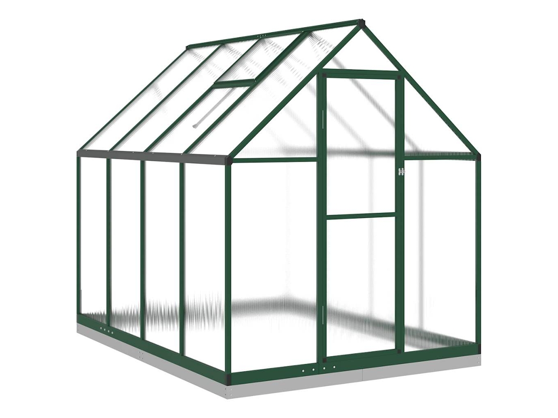 Maison Exclusive - Invernadero Con Marco Base Aluminio Verde 224x169x202 Cm
