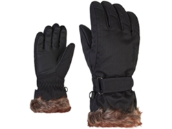 Guantes para Esquí ZIENER (Niña - Negro - Talla 7,5)