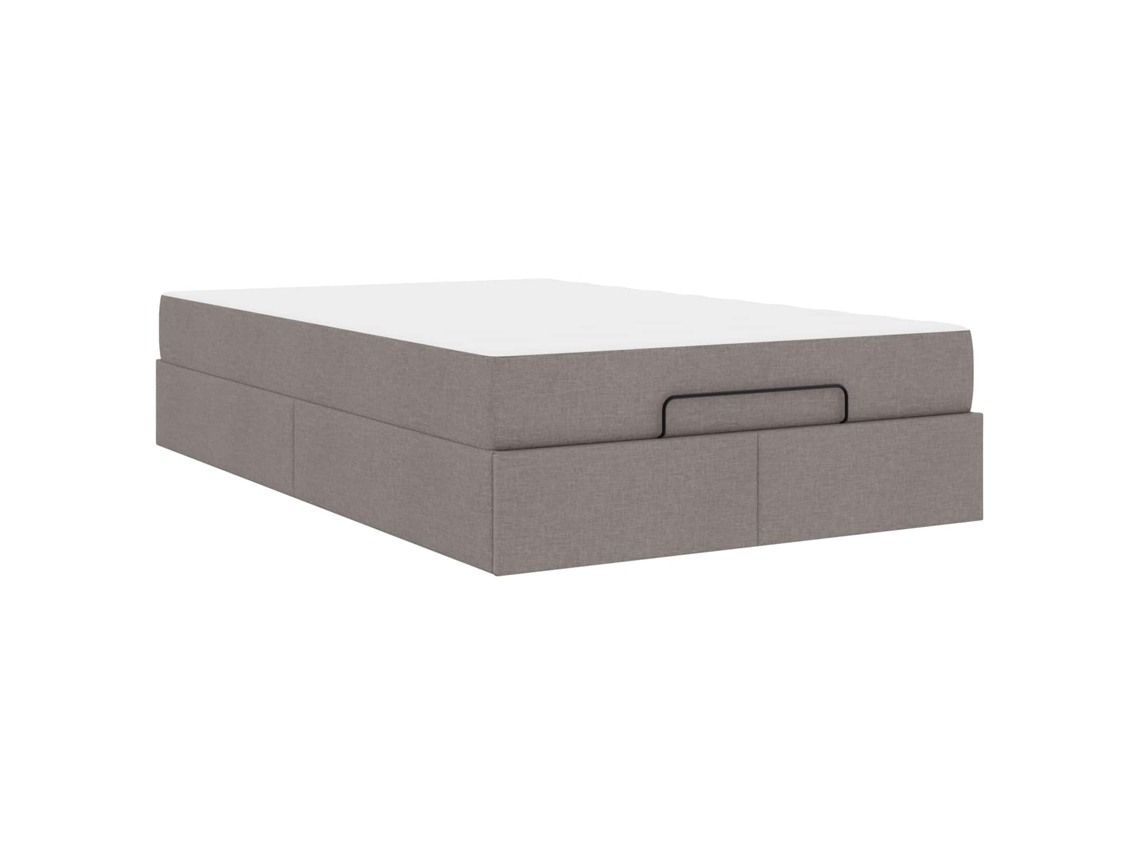 Maison Exclusive - Estructura De Cama Con Colchón Con Colchón 2 Pcs Taupé Tela