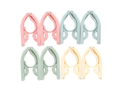 JILLIOPER 8 Piezas Perchas para Ropa Portátiles Plegables para Viaje Hogar Armario Secado