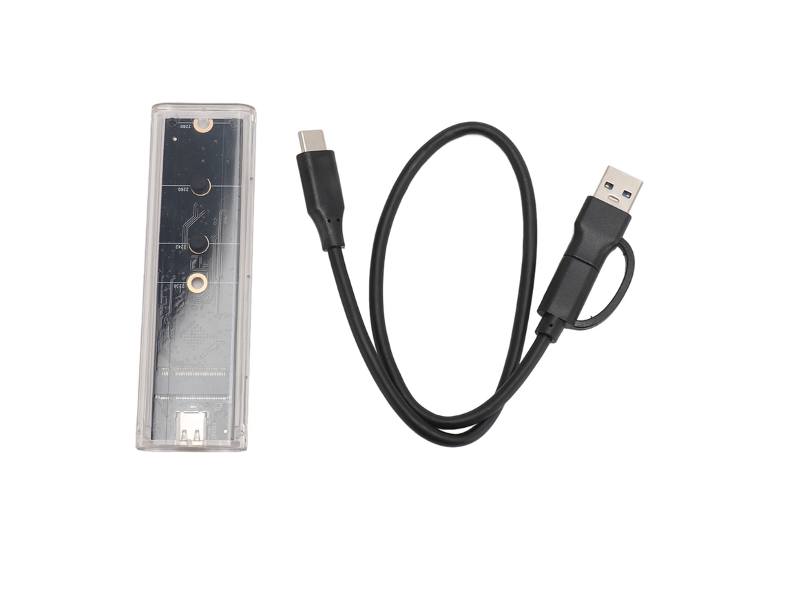 Encaixe Externo M.2 Nvme Pcie Ngff Ssd Usb3.2 Gen2 10gbps Type-c Rgb Para Win Linux Os X