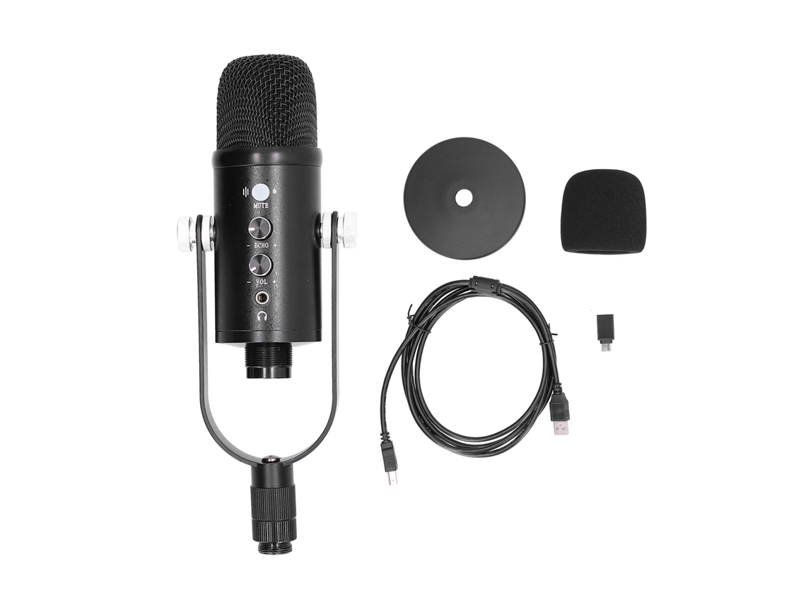 Micrófono Usb Ajustable Para Ordenador Con Soporte Estable: Grabación, Karaoke Online Y Chat.
