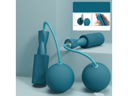 Cuerda Para Saltar Inalámbrica Con Doble Rodamiento, Ideal Para Entrenamiento Con Pesas En Adultos, Estudiantes Y Niños - Azul Pavo Real