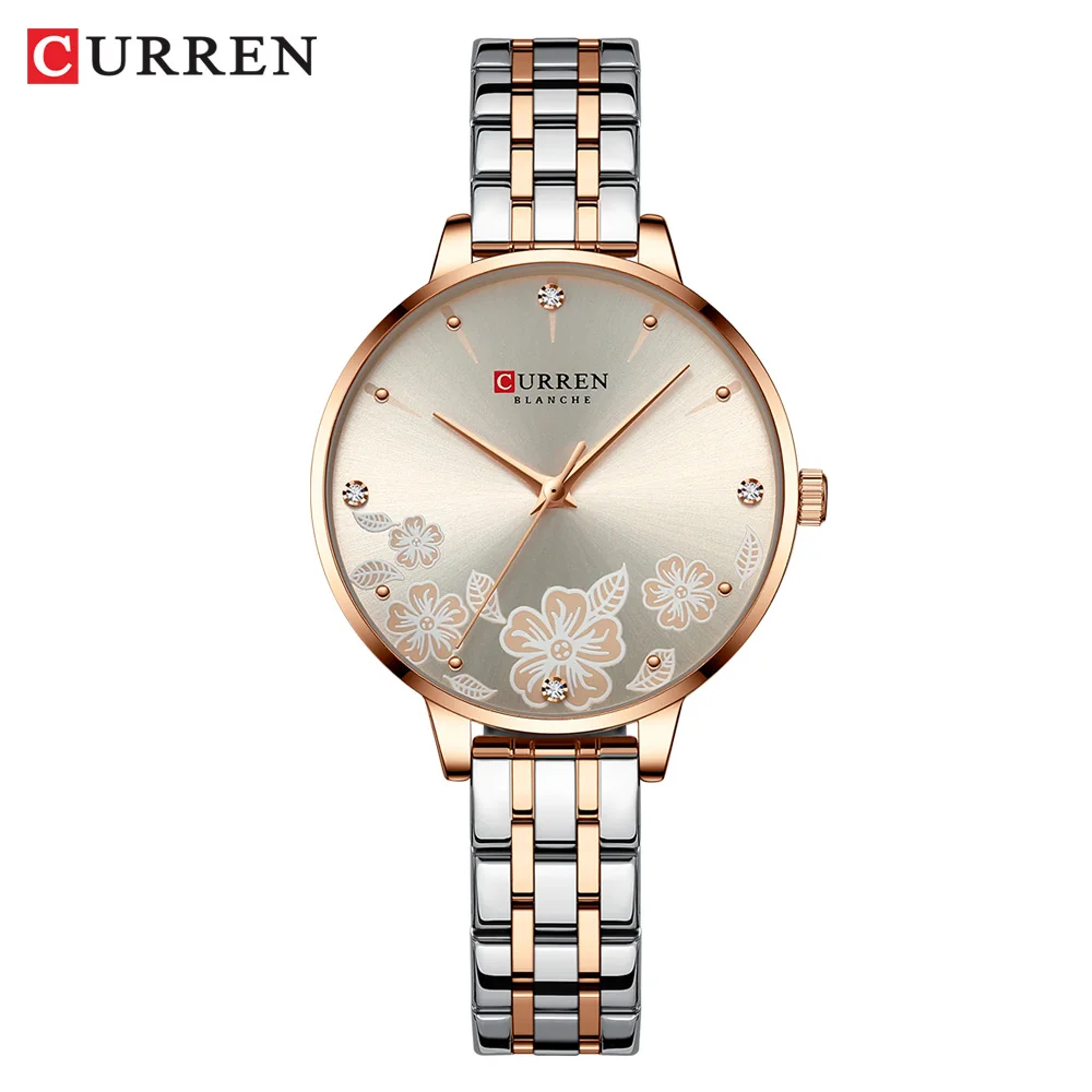 Reloj Ultrafino De Acero Inoxidable Para Mujer (caqui)