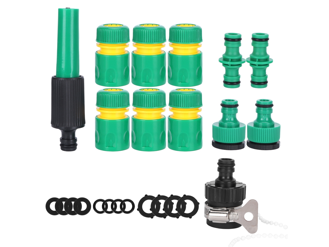 Kit De 24 Piezas De Conexión De Manguera G1/2 Para Riego De Jardín, Lavado De Autos, Abs Duradero.