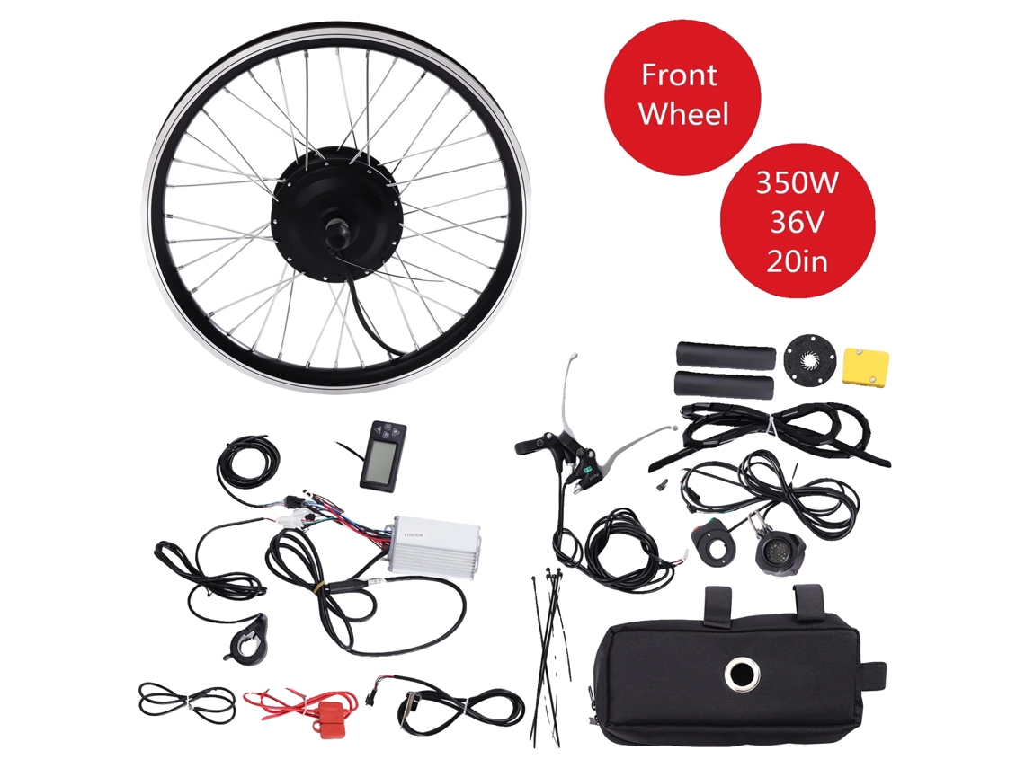 Kit de conversión para bicicleta eléctrica, motor de buje sin escobillas, controlador con pantalla LCD, 1TFKTG9PND-1