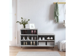 Mueble Zapatero | Armario Zapatero Madera Contrachapada Gris Hormigón 102x36x60 Cm
