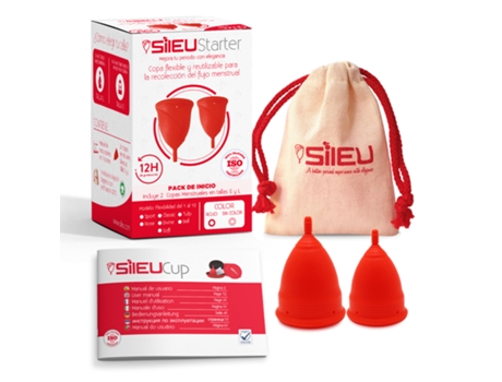 Copa Menstrual SILEU Starter Copa Menstrual SILEU Soft (Talla: S+L - Rojo)