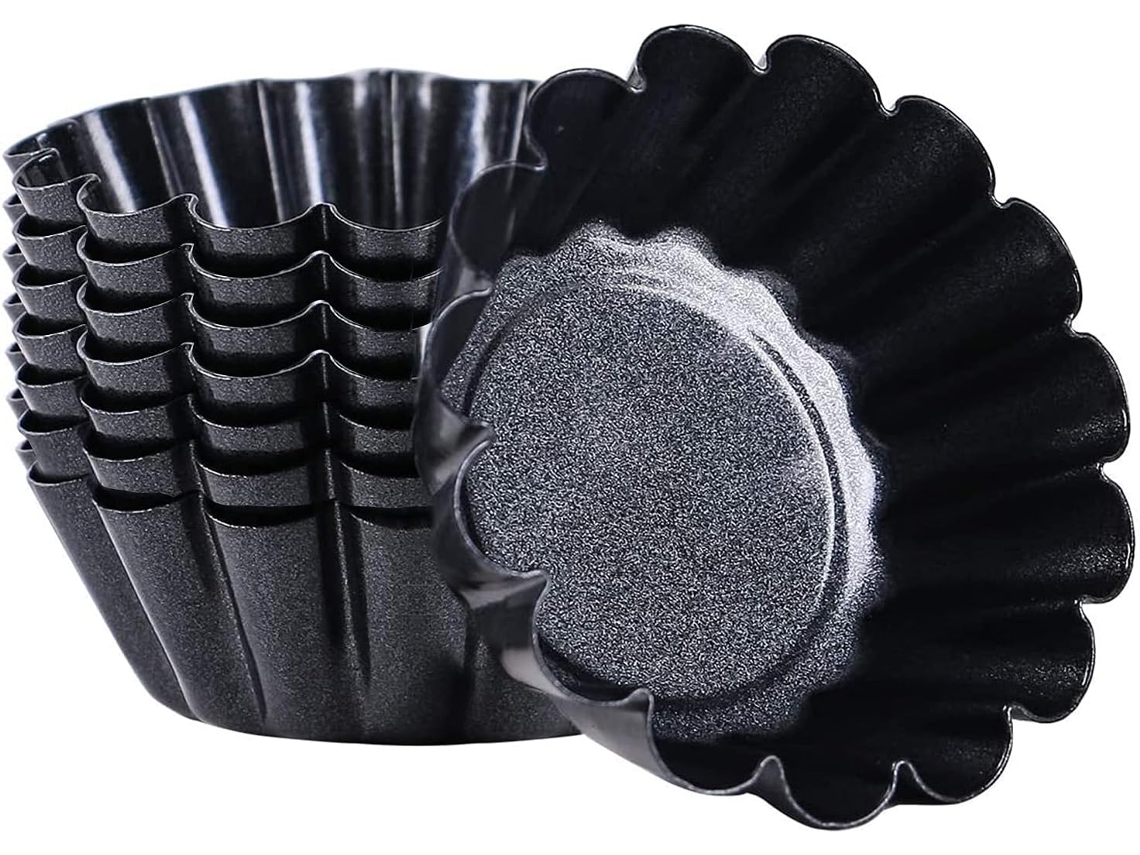 HYMNORA Mini tartas para pasteles de queso, fondo extraíble de acero al carbono de servicio pesado garantiza postres impecables cada vez, tamaño perfecto para