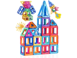 Puzzle Theefun 60 Piezas Clp-32 Bloques de Construcción Magnéticos, 60 Piezas Construcciones Magnéticas Niños 3 4 5 6 7 8 Años de Creatividad