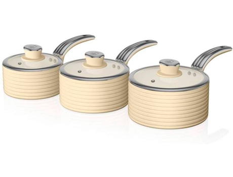 Batería de Cocina SWAN SWN-SWPS3020CN Crema (3un)