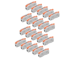 Omni-20 Piezas Conector De Cable Levernut Mini 1 Entrada 1 Salida Terminal Rápido 250v